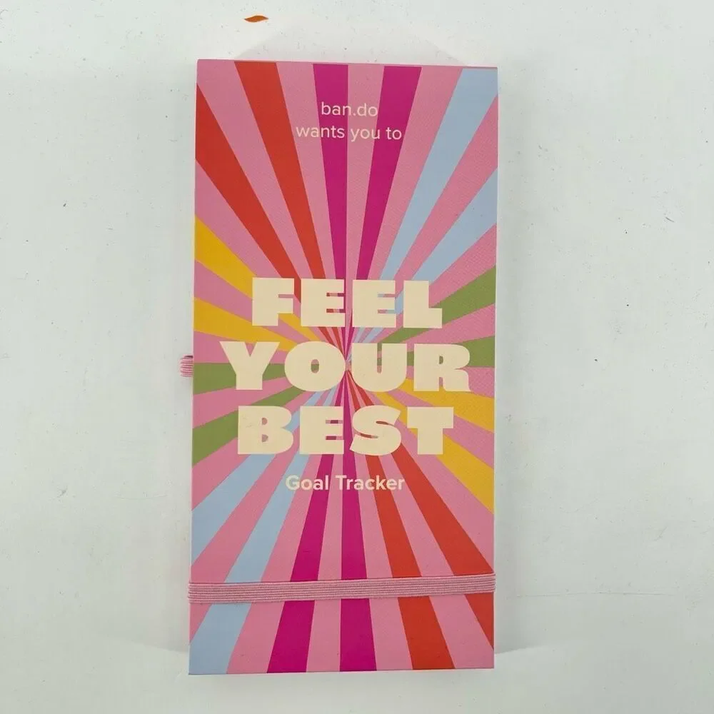 ban.do Good Intentions Goal & Habit Tracker Notepad – 80 Pages, Pink, NWT